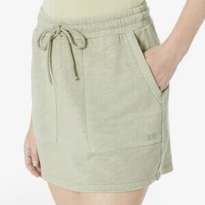 Madewell MWL Pull-on Mini Skirt Woman’s Size L Sage Green Draw String